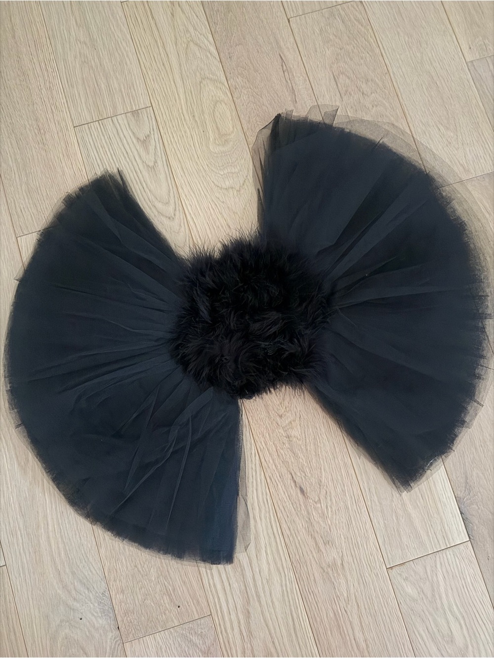 Black tulle wings